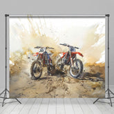 Aperturee - Aperturee Abstract Dirt Sand Motorcycle Sports Photo Backdrop